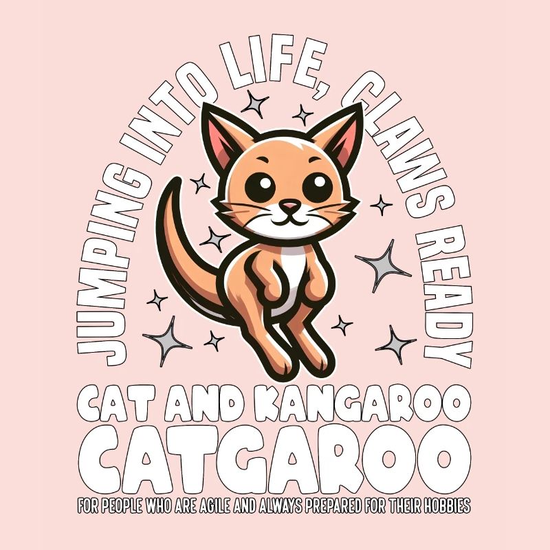 JUMPING INTO LIFE, CLAWS READY - CAT AND KANGAROO