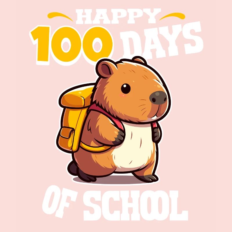 100 jours d’école – Cute Capybara Design