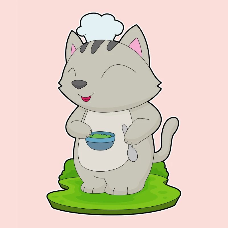 Cuisson dans un bol de cuisson pour chats