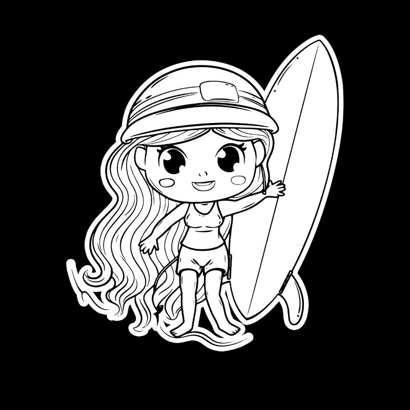 Petite surfeuse