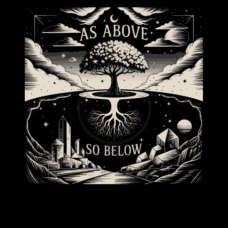 As Above So Below Tree | Hermetic Art Print