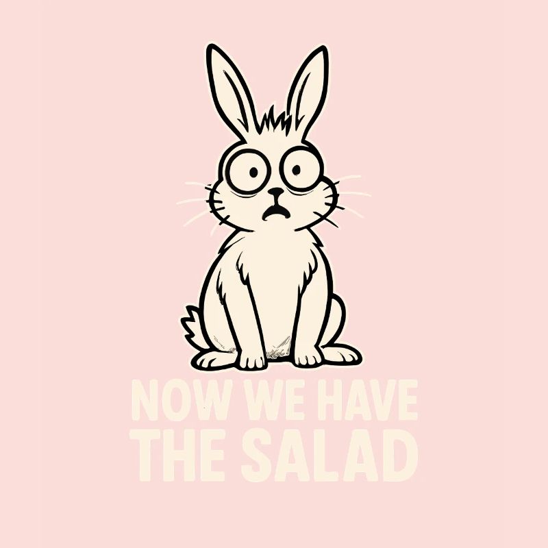 Conception de lapin drôle avec dicton