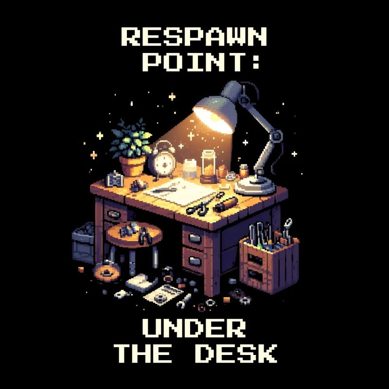 Respawn Workshop Floor Precision Mechanics Humor Retro