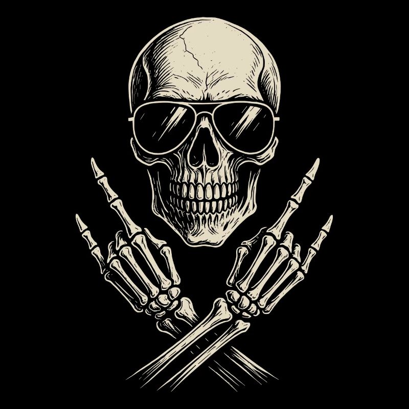 Musique Rock, Crâne, Main De Roche, Heavy Metal