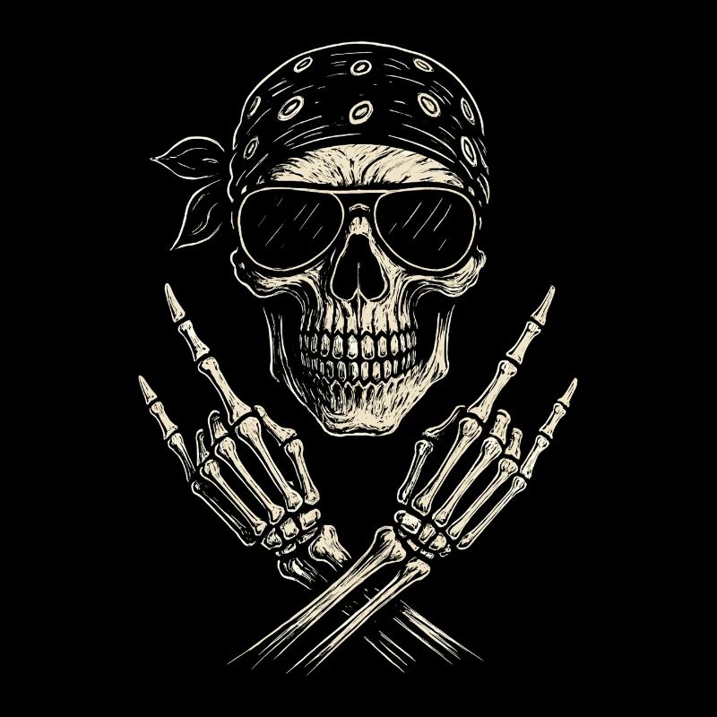 Musique Rock, Crâne, Main De Roche, Heavy Metal