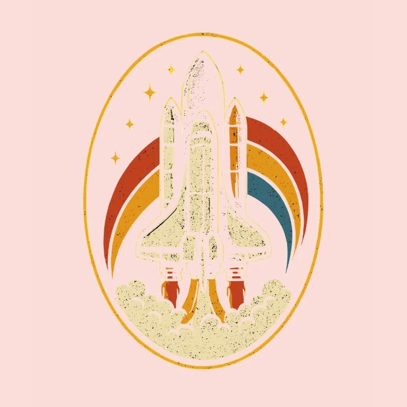 Retro Space Shuttle – Rocket Launch Vintage