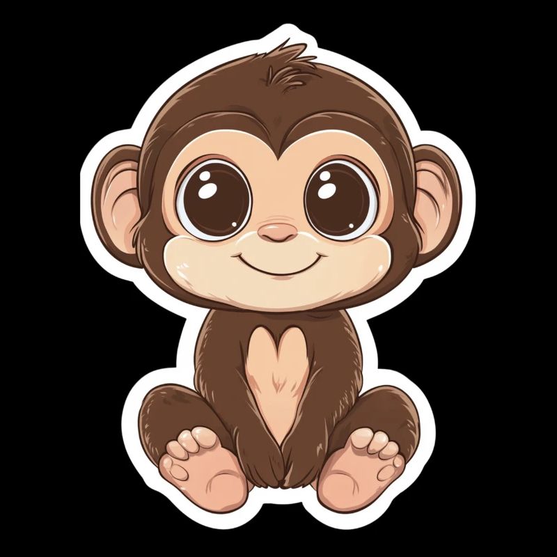 Affe Süsses Äffchen Geschenk für Affenfans