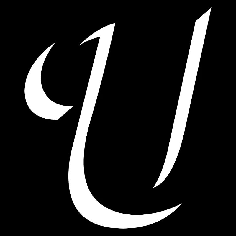 Élégant motif de lettre U avec forme dynamique