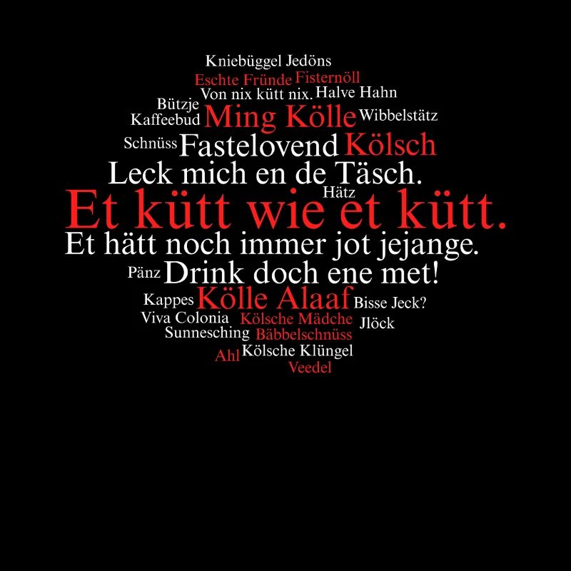 Cologne Kölsch Word Cloud Cologne Carnival Alaaf Kölle