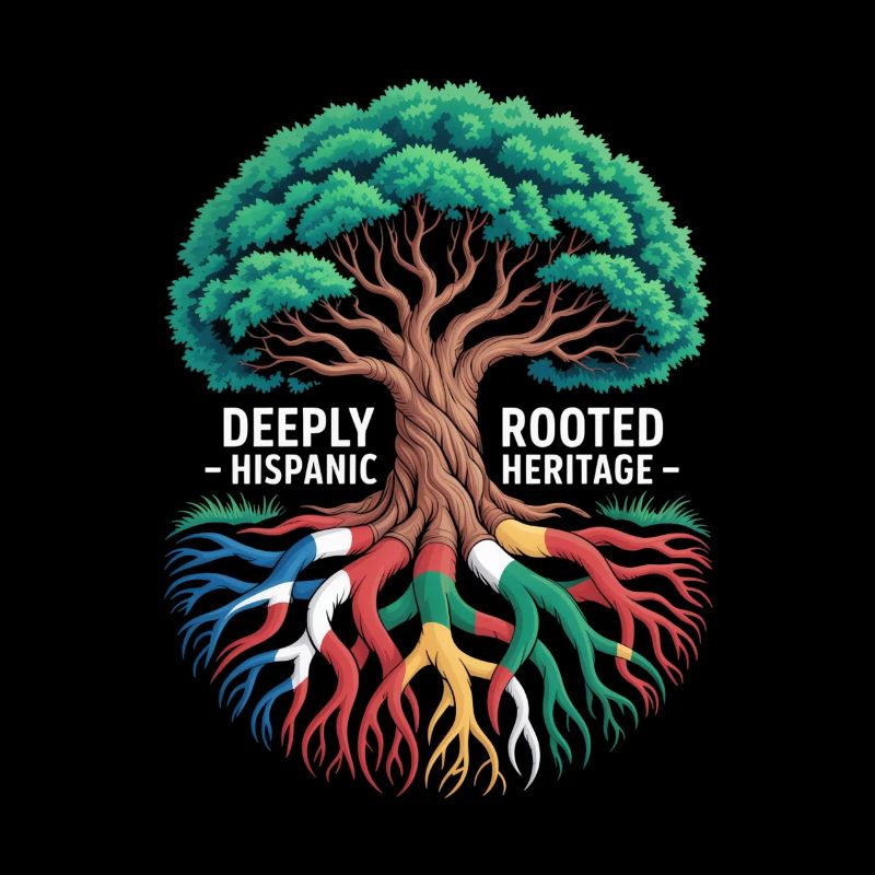 Deeply Rooted Hispanic Heritage Roots Tree