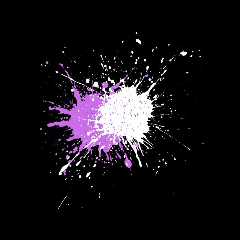 Explosion de couleur violette sur noir