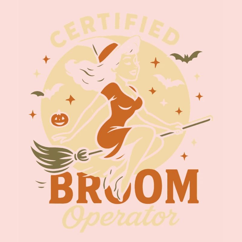 Certified Broom Operator witch Halloween Costume