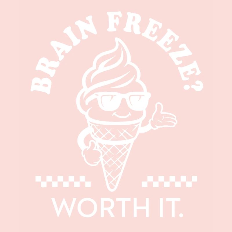 Brain Freeze Worth It – Retro Eiscreme Comic 