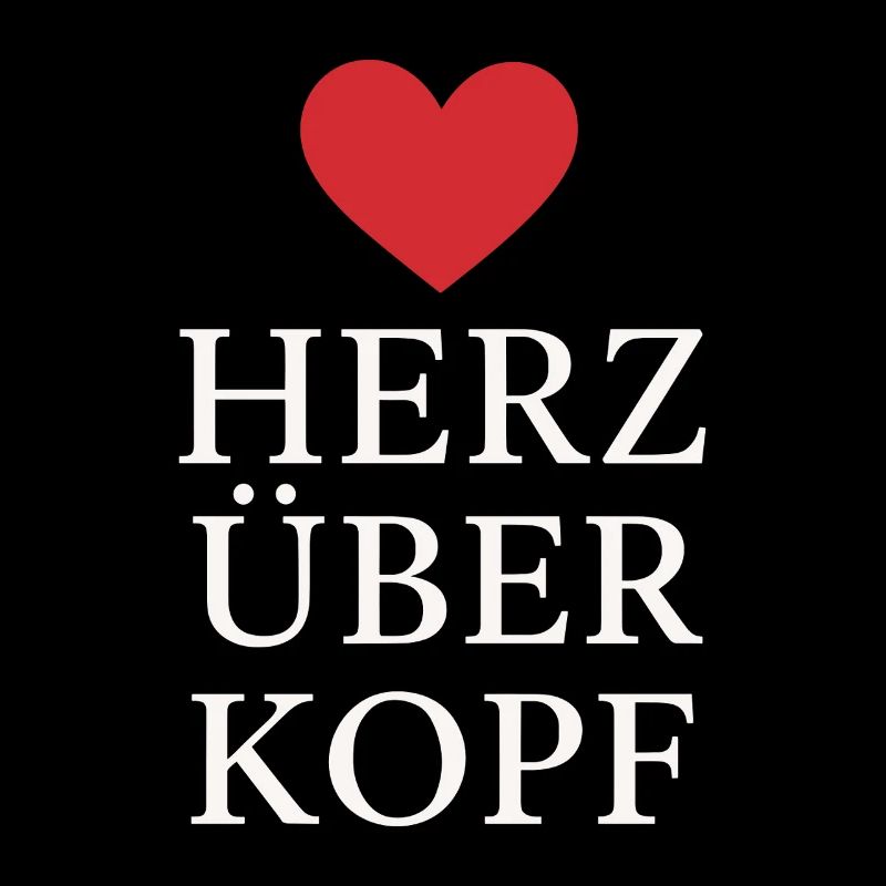 Herz über Kopf Love Statement Design