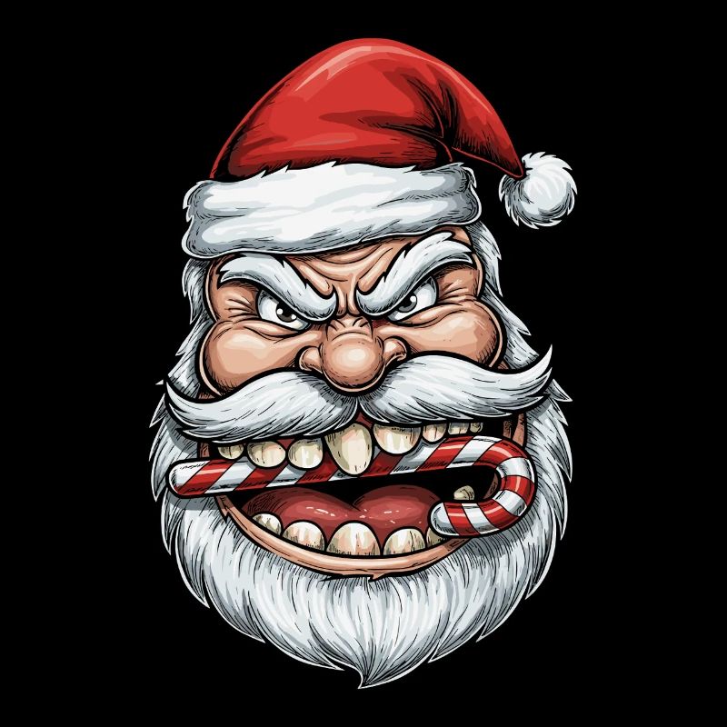 Wütend Lachender Weihnachtsmann