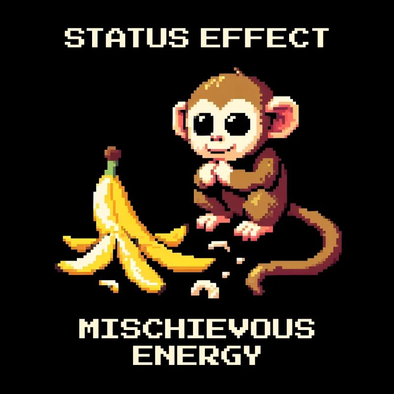 Effet de statut : Énergie espiègle | Blague de singe
