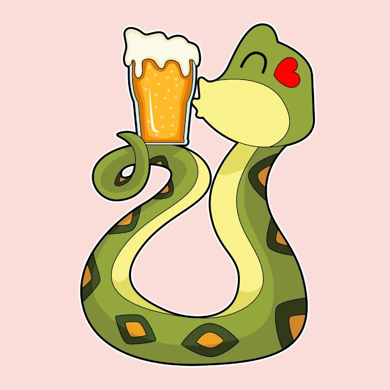 Schlange Bier