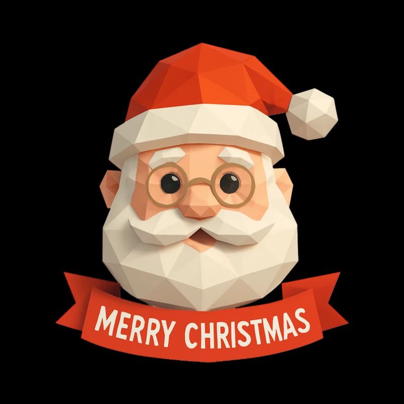 Polygon Weihnachtsmann – Modern Merry Christmas