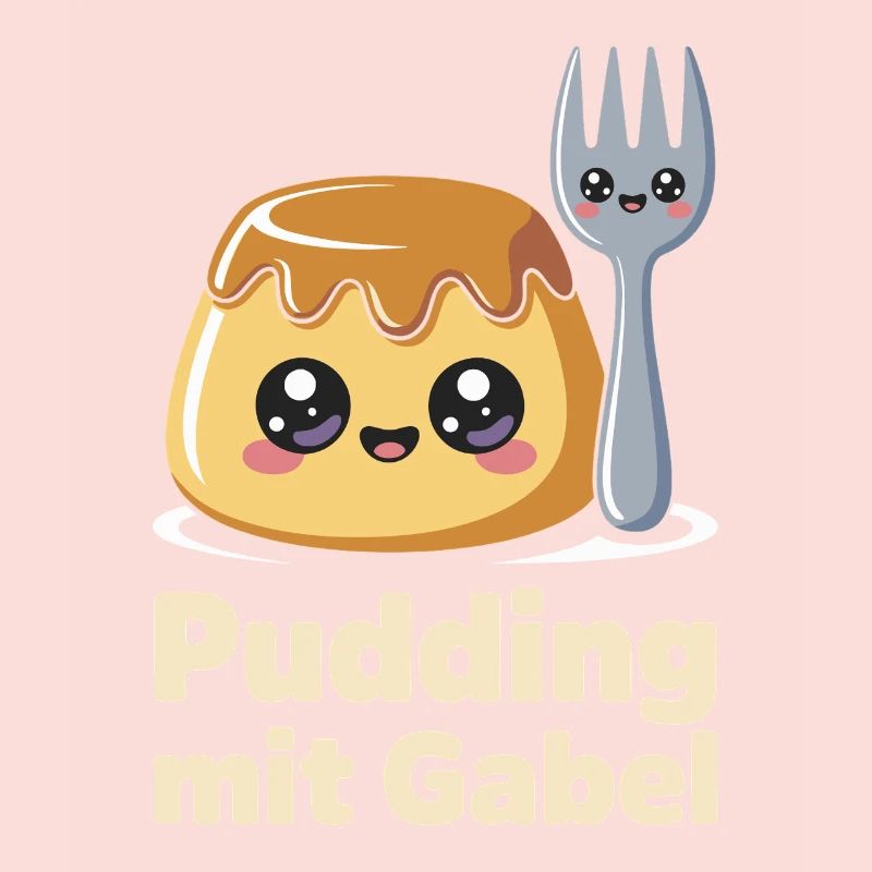 Pudding with fork