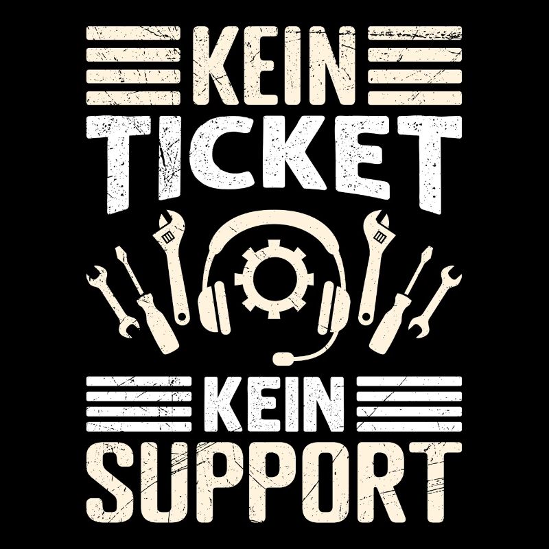 Nerd Computer NO TICKET NO SUPPORT FUNNY