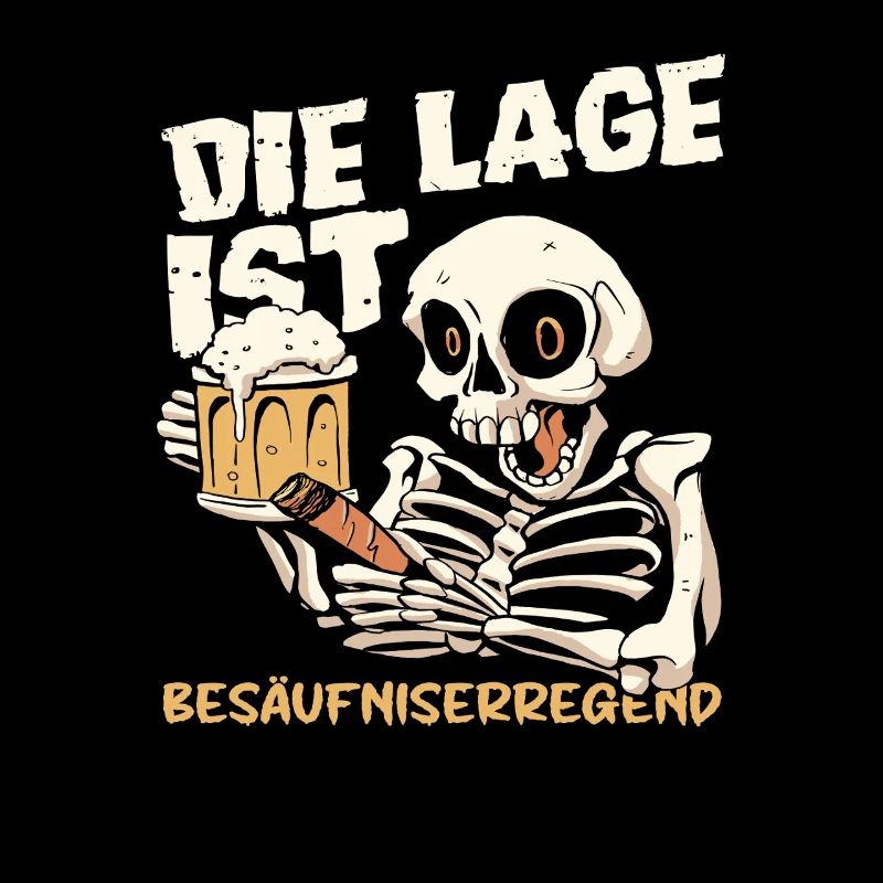 The situation is drunken, skeleton
