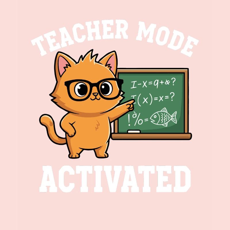 Mode professeur activé Chat enseignant Déclaration drôle