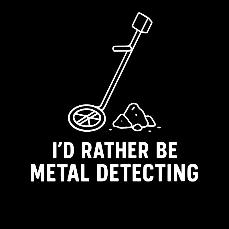 I'd Rather Be Metal Detecting Fun Treasure Hunter