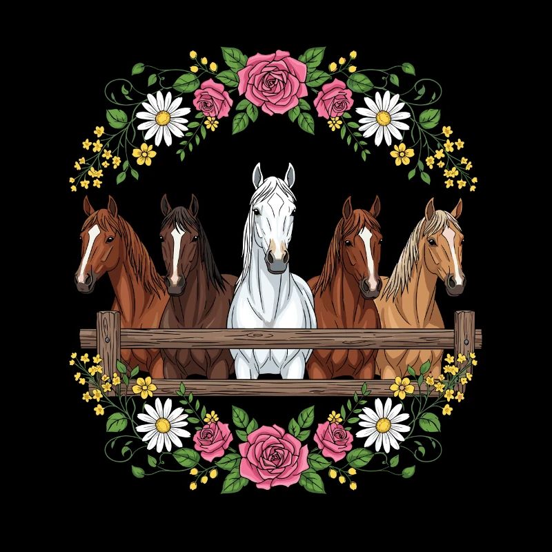 Equestrian Floral Crest