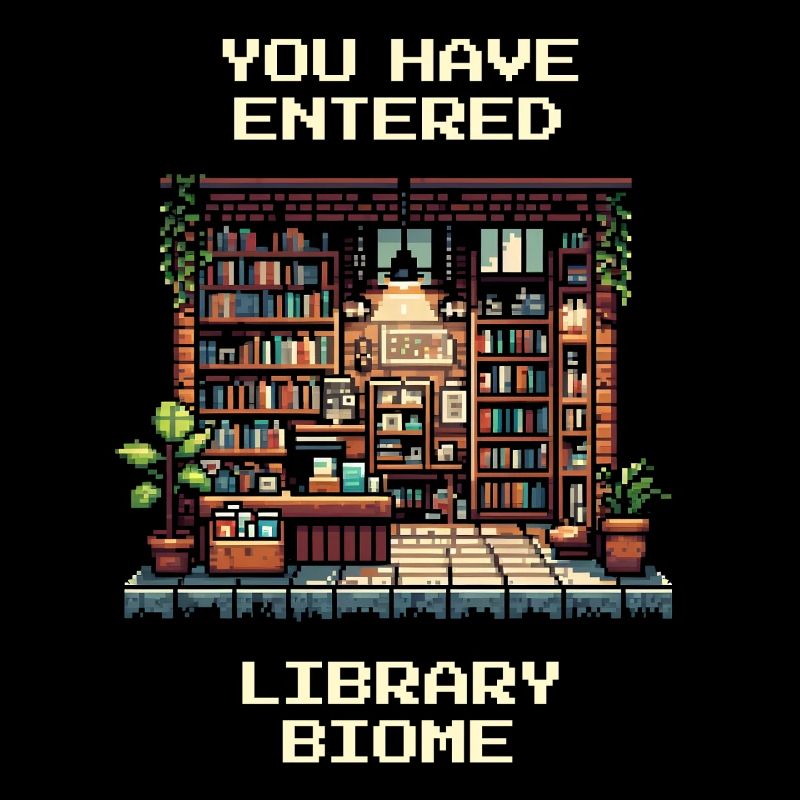 Entering the Library Biome | Library Reading Books