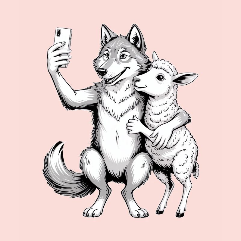 Wolf und Schaf 