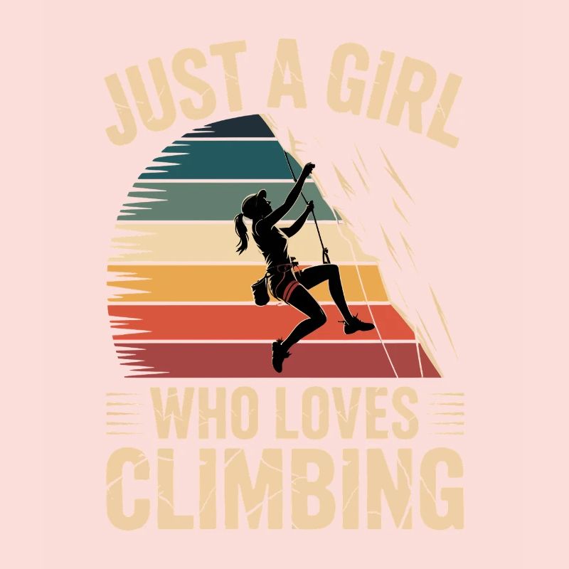 Einfach ein Mädchen, das das Klettern liebt