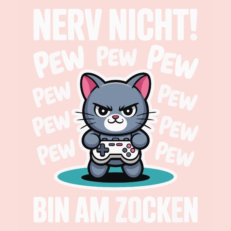 Courage Not I Gaming Cat Design