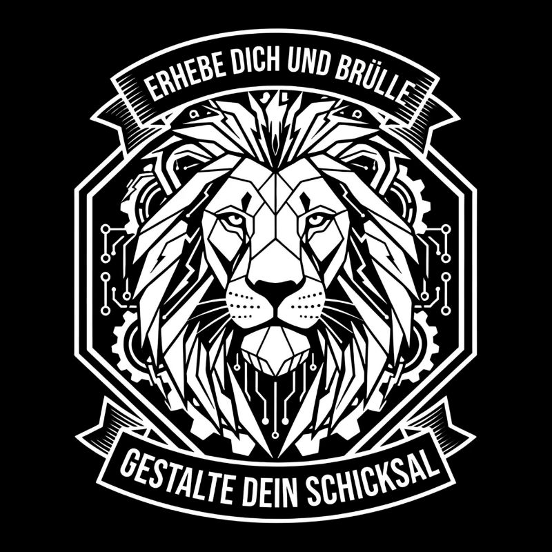 Löwen-Circuitlogo Gestalte Dein Schicksal