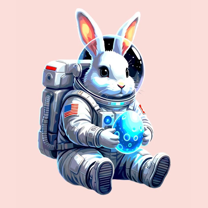 L’astronaute Lapin de Pâques Œuf de l’Espace