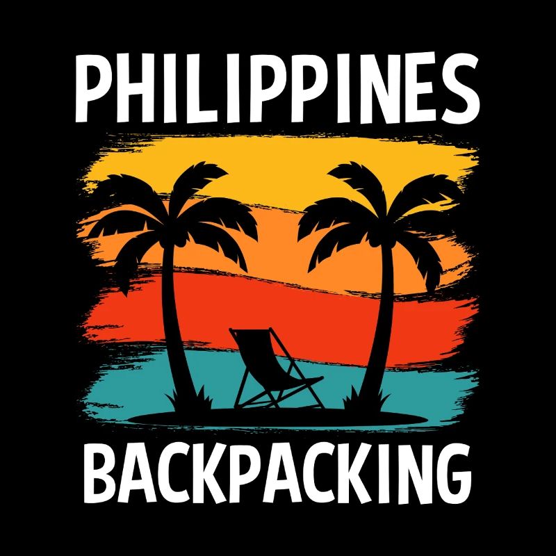 Conception du coucher de soleil dans la randonnée à dos aux Philippines