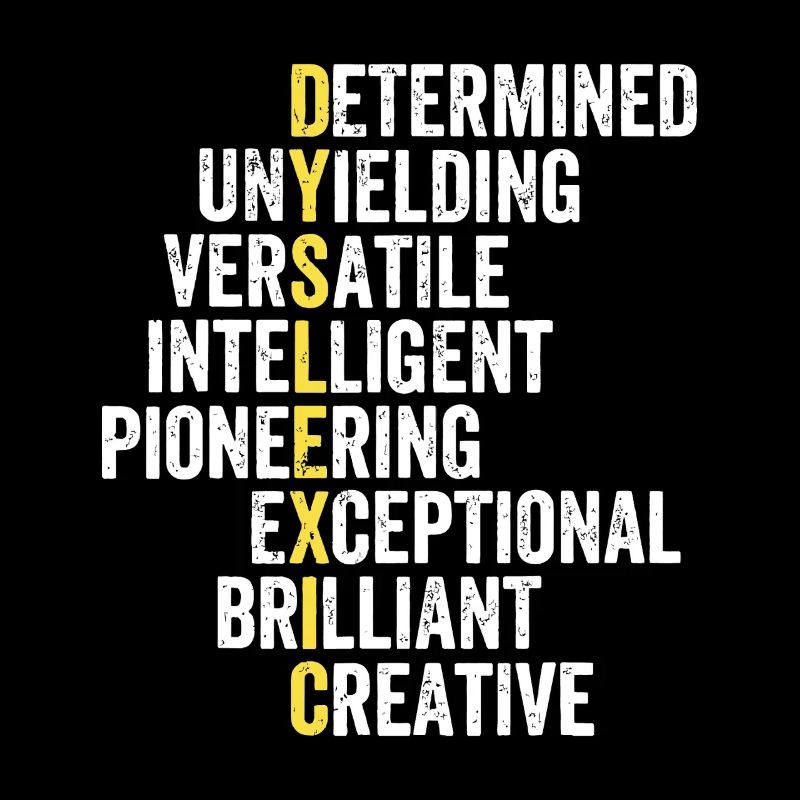 Pile d’adjectifs d’accent jaune