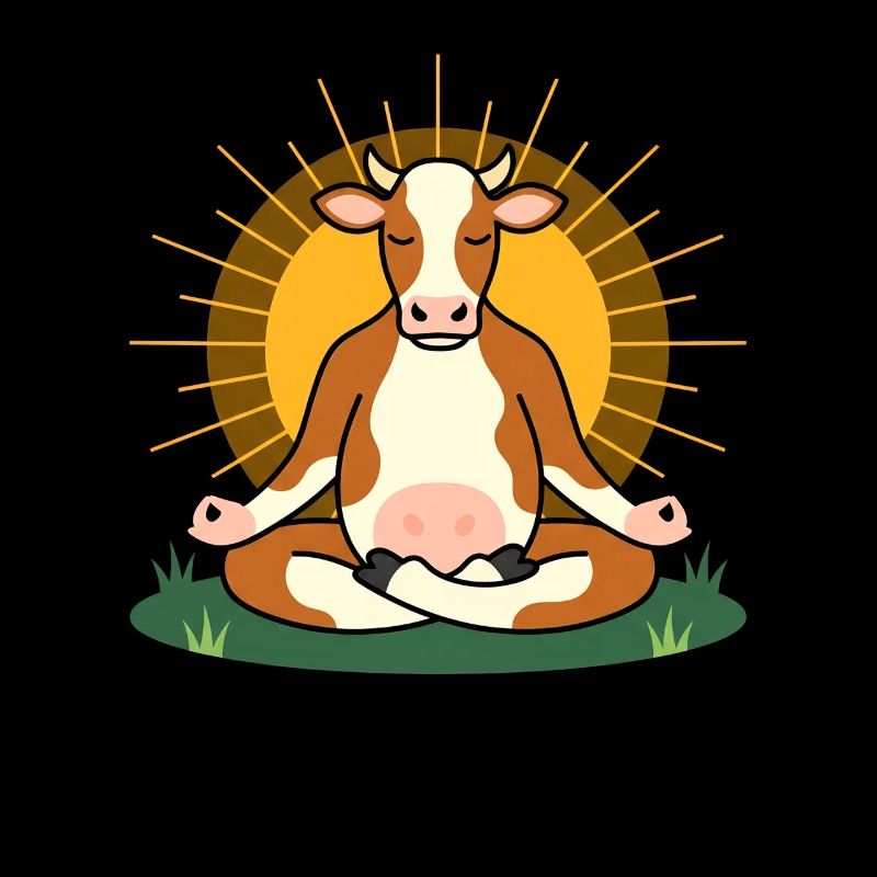 Vache de méditation du soleil