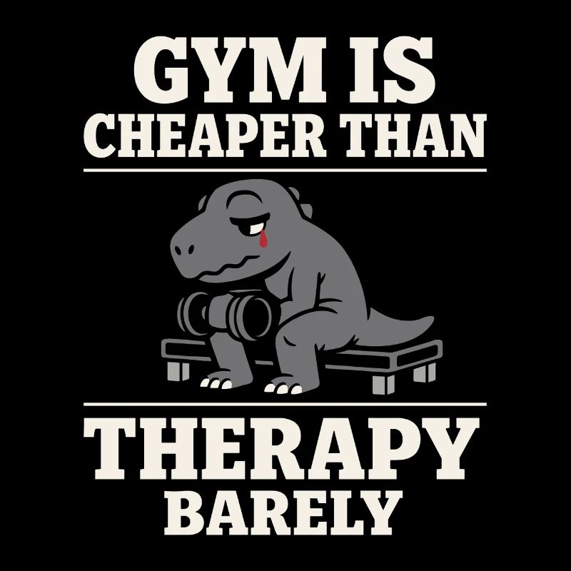 Emo Dinosaur Funny Gym Sad Workout Lifting