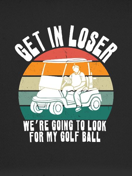 Retro Golf Cart Sunset