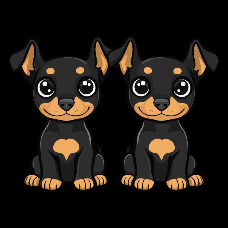 Doberman Hund Comic