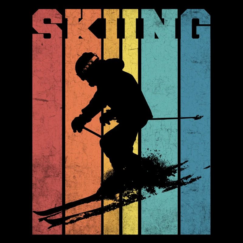 Ski palette couleurs rétro