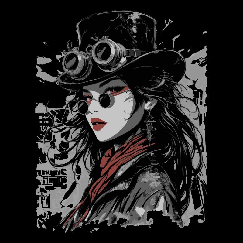 Steampunk Diva mit Goggles