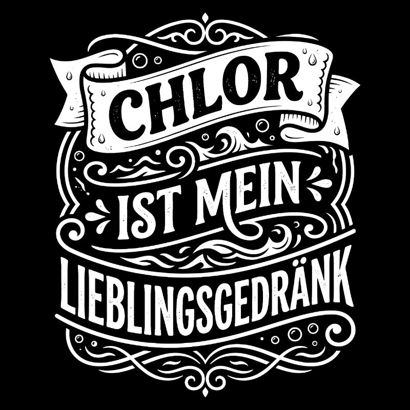 Le chlore est ma boisson préférée. Humour de natation