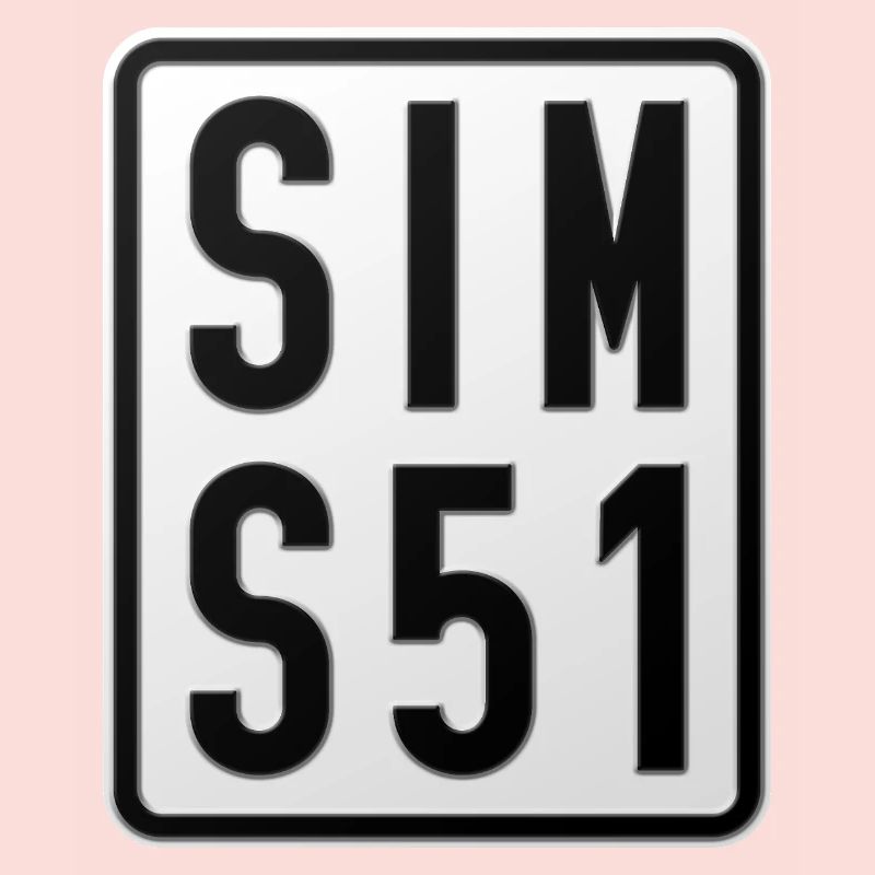 Plaque d’immatriculation du Simson S51 Mobylette