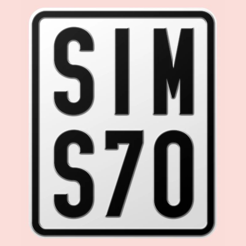 Plaque d’immatriculation du cyclomoteur Simson S70