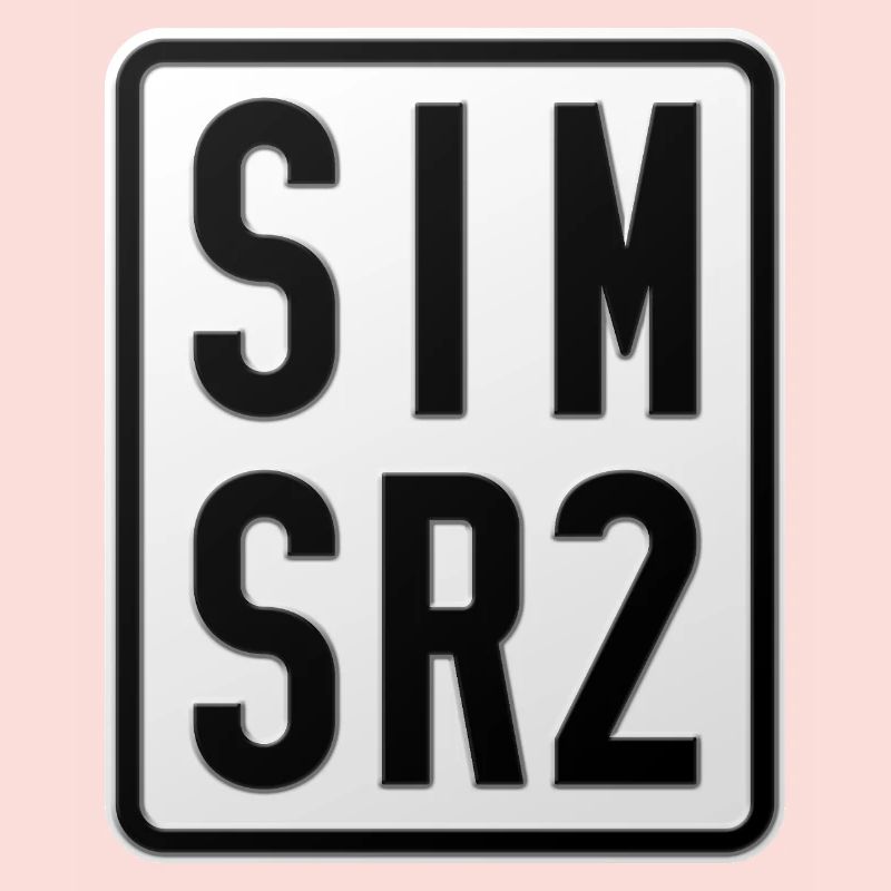 Plaque d’immatriculation du cyclomoteur Simson SR2