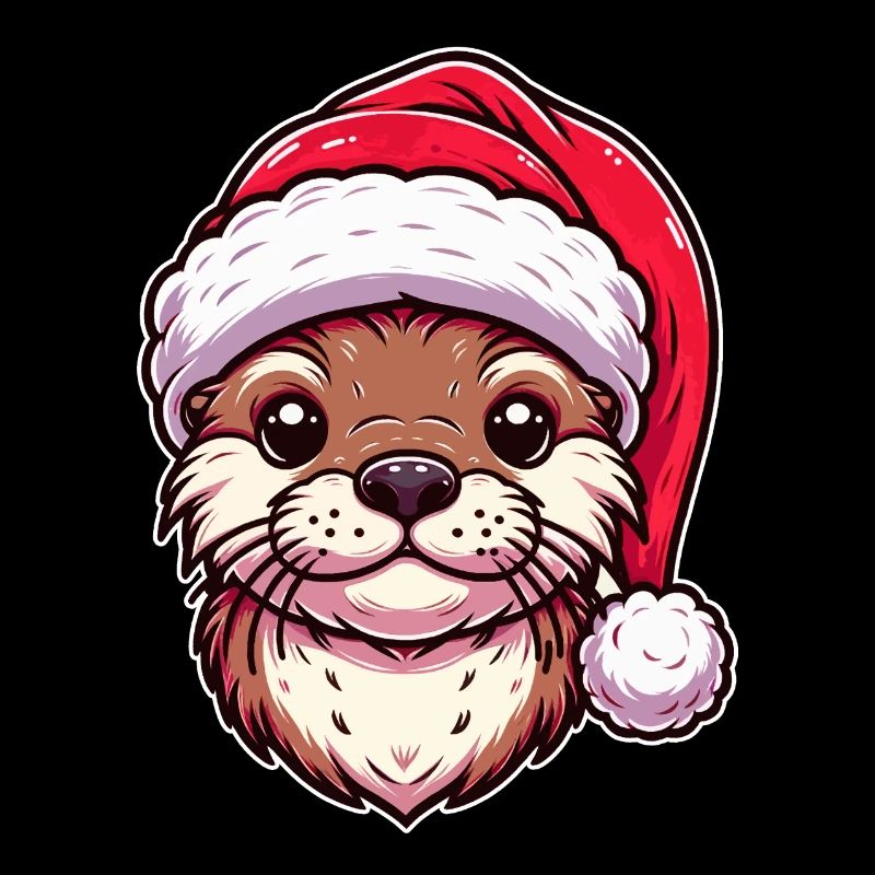 Christmas Otter Magic - Festive Design