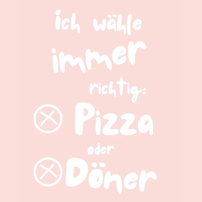 Ich wähle Pizza oder Döner