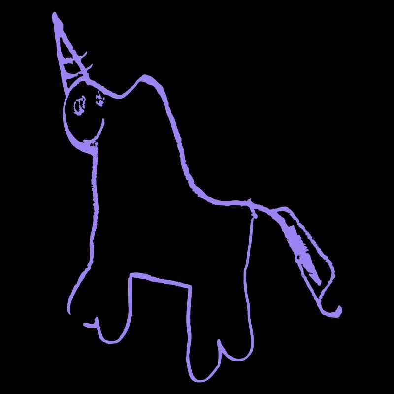 Minimalistisches Einhorn-Lineart