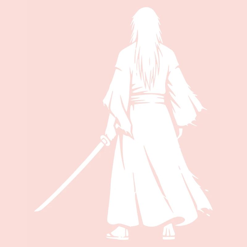 Anime Ronin Swordsman Back